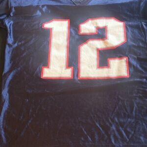 NFL Tom Brady Navy Jersey with Red and White Number